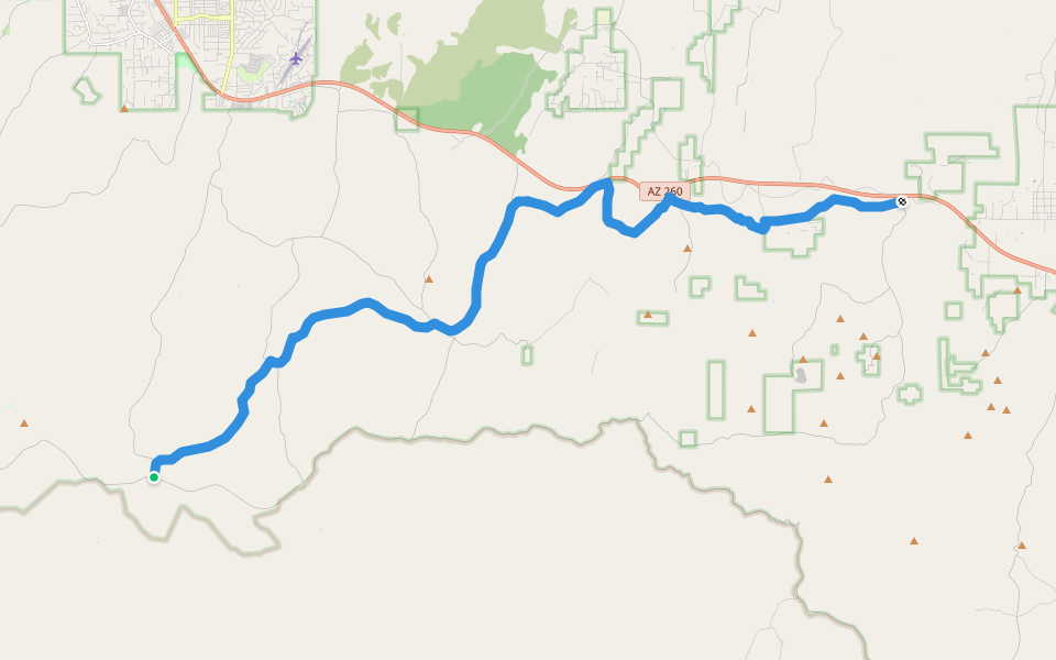 General Crook Trail #140 walking route map in Heber-Overgaard