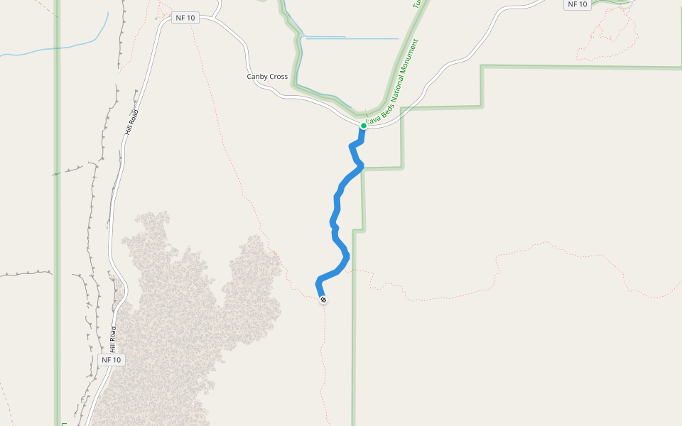 Sheepherder Trail walking route map in Tulelake