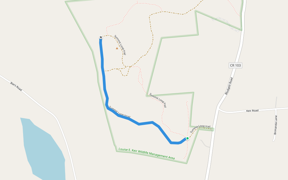Summit Loop trrail walking route map in Ravena