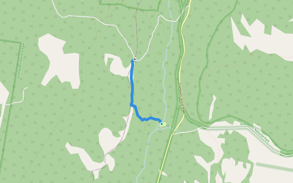 Teddy Bear Gap Track walking route map in Mafeking