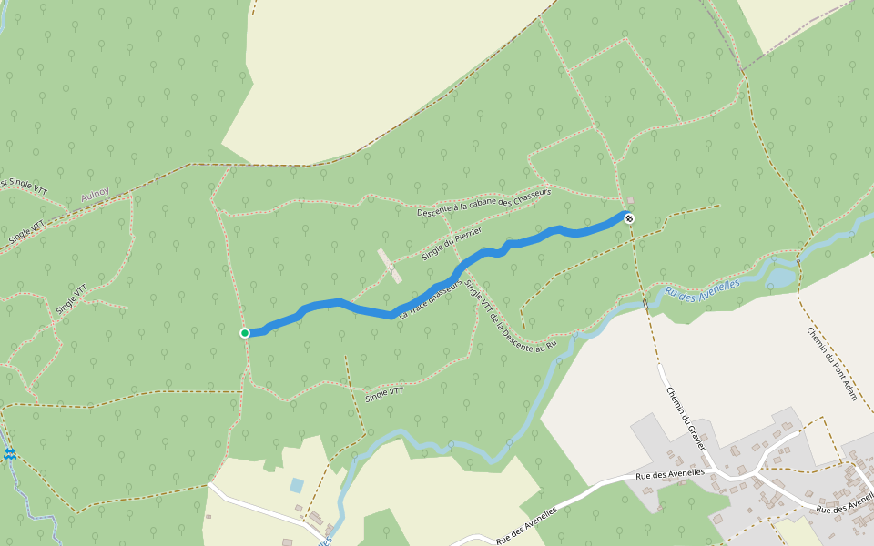 La Trace des Chasseurs walking route map in Boissy-le-Châtel
