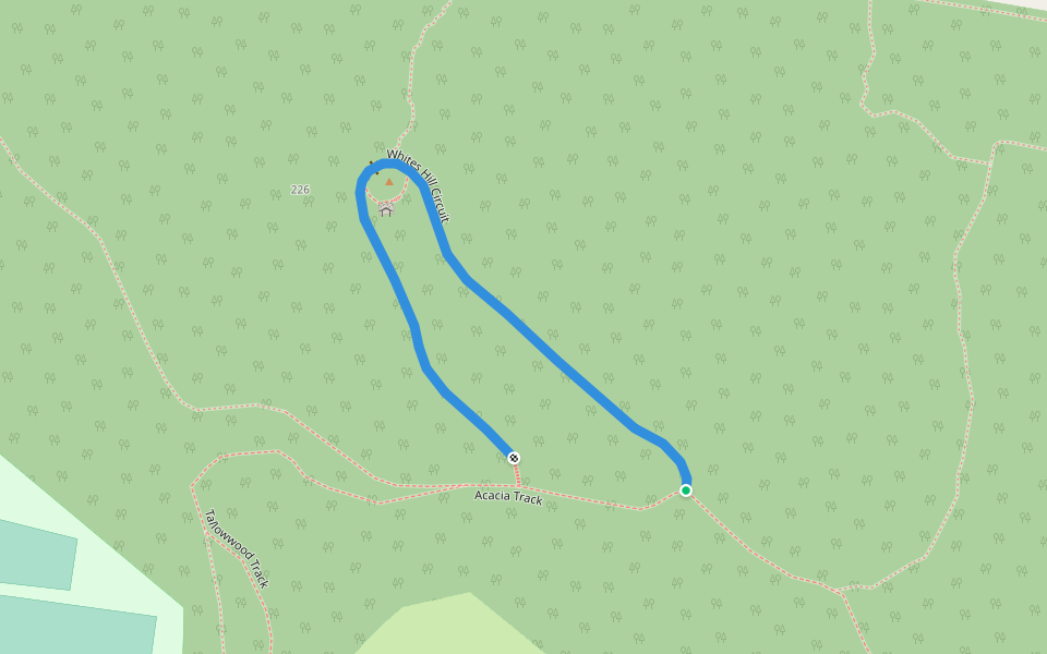 Whites Hill Circuit walking route map in Camp Hill
