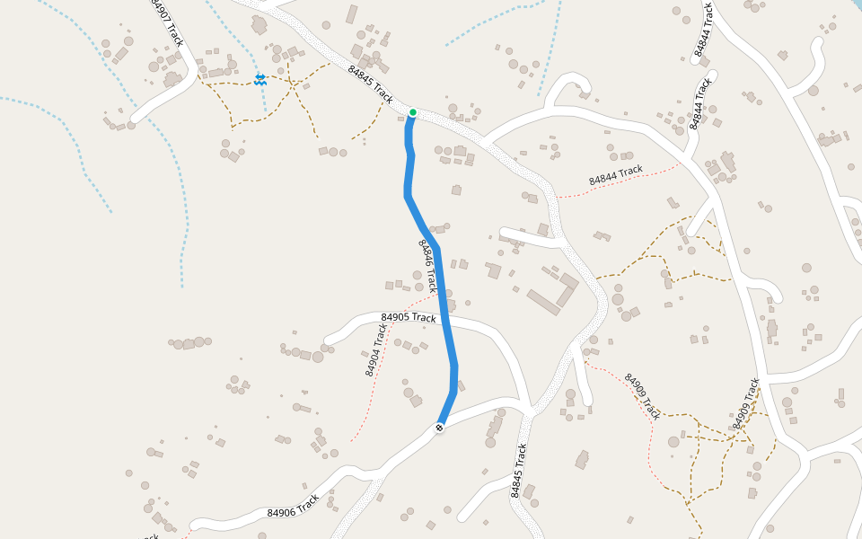 84846 Track walking route map in Cele