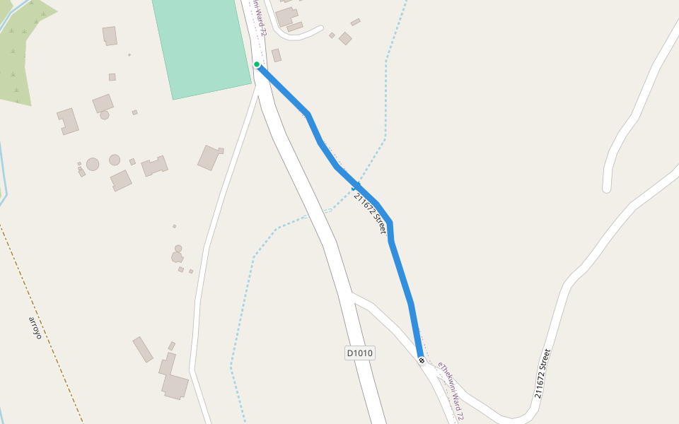 211672 Street walking route map in Klaarwater