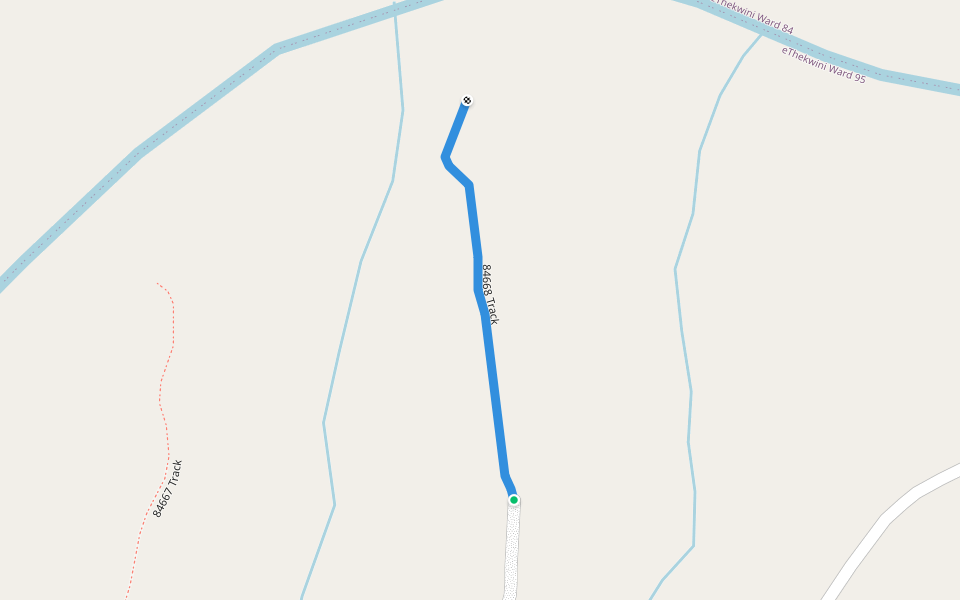 84668 Track walking route map in Umbumbulu