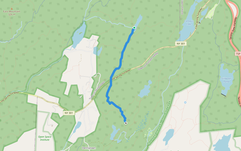 Charcoal Burners Trail walking route map in Cold Spring
