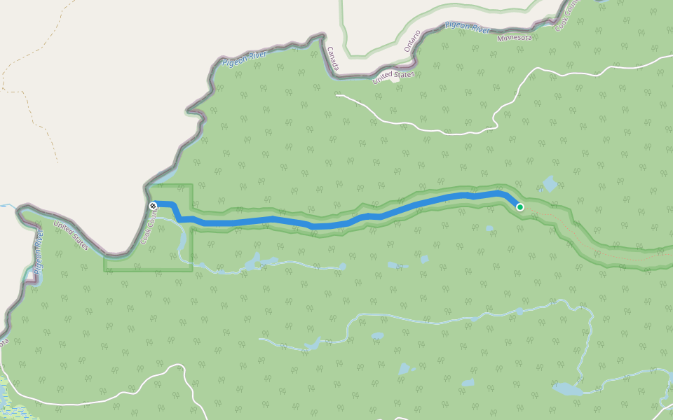 Grand Portage Trail walking route map in Grand Portage