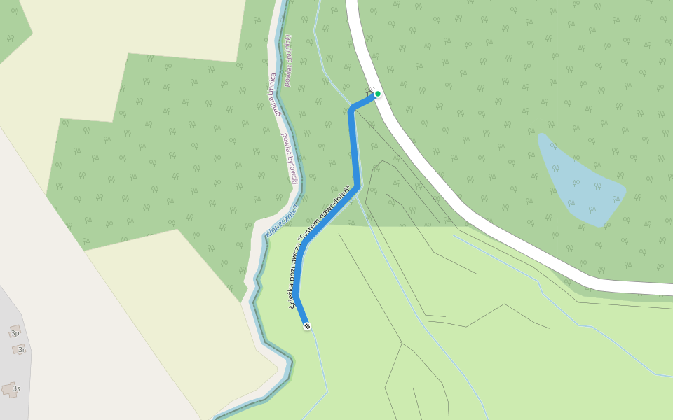 Ścieżka poznawcza "System nawodnień" walking route map in Laska