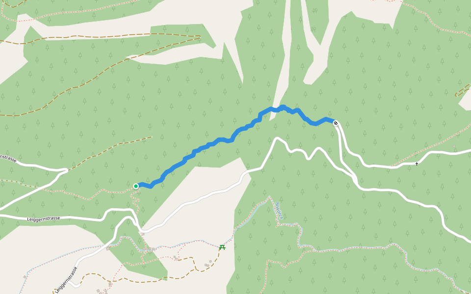 Alter Schafweg walking route map in Ausserberg