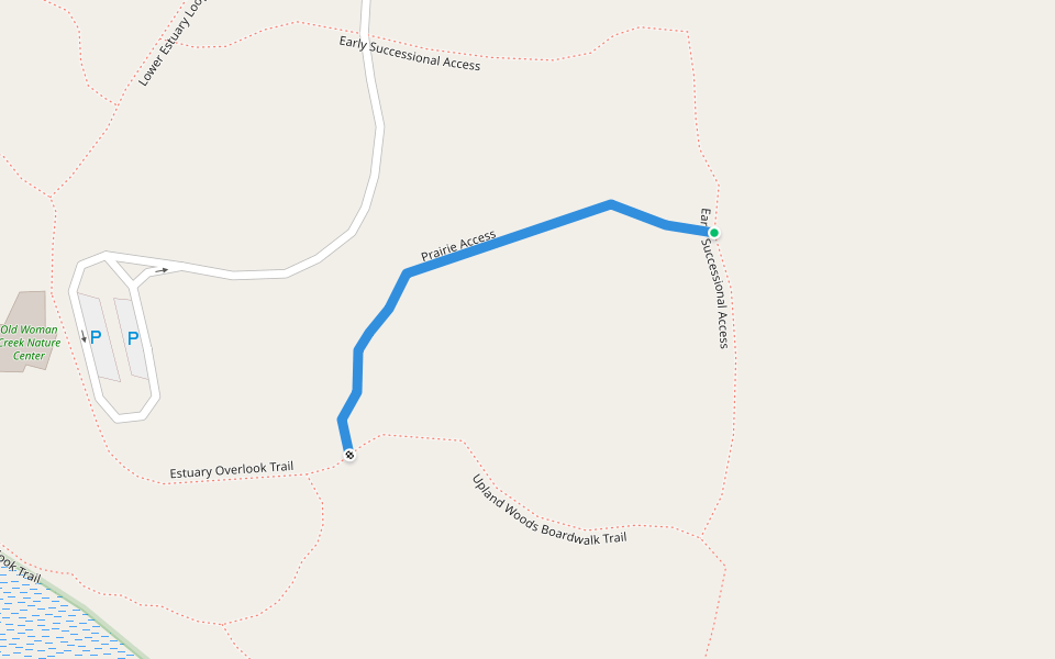 Prairie Access walking route map in Huron