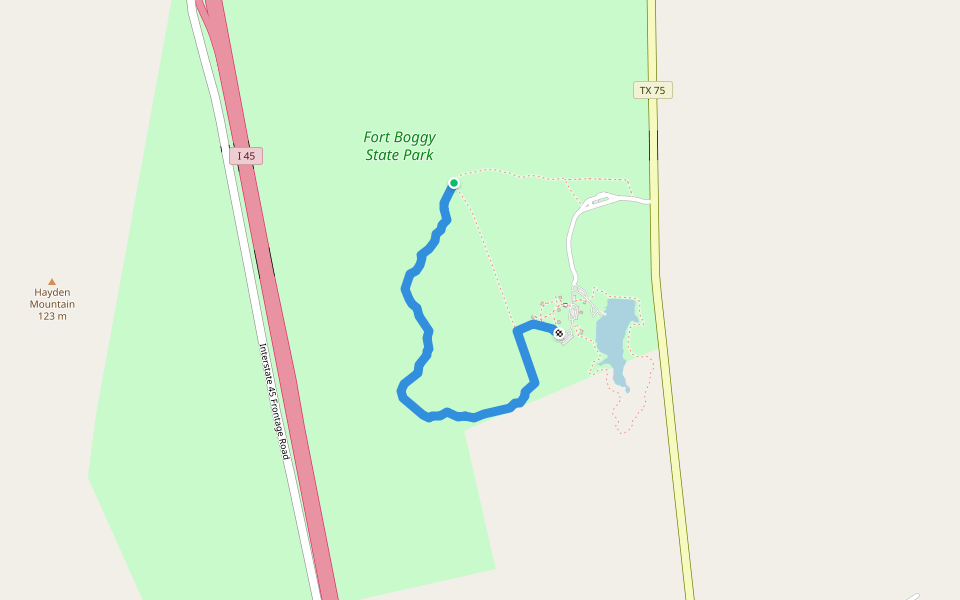 Campbell Trail walking route map in Centerville