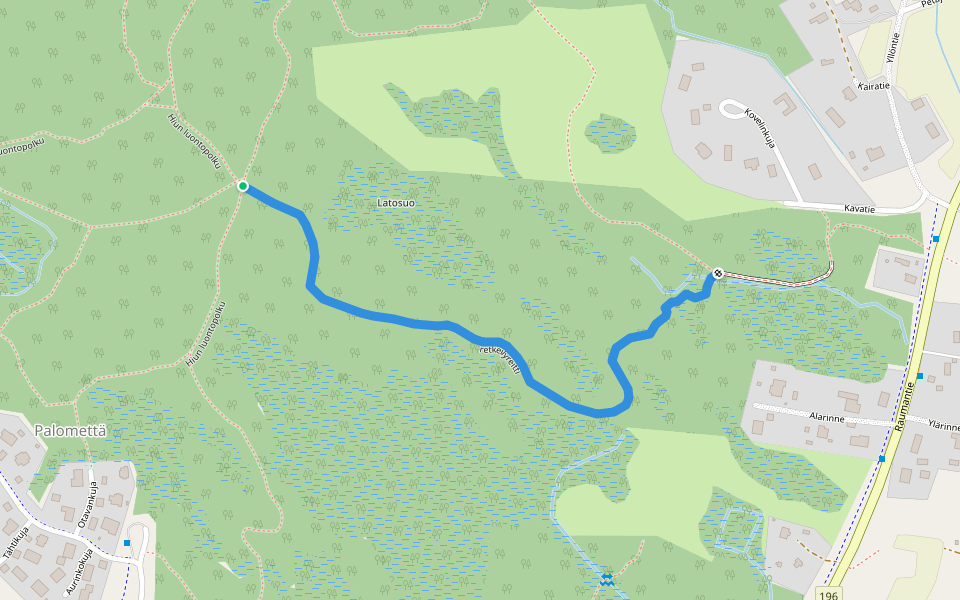 retkeilyreitti walking route map in Uusikaupunki