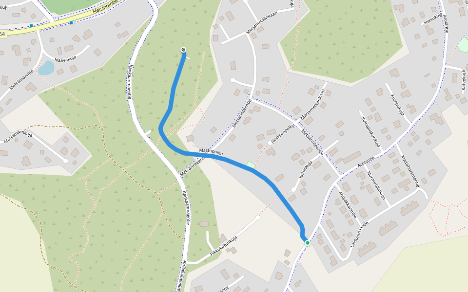 Mastopolku walking route map in Orimattila