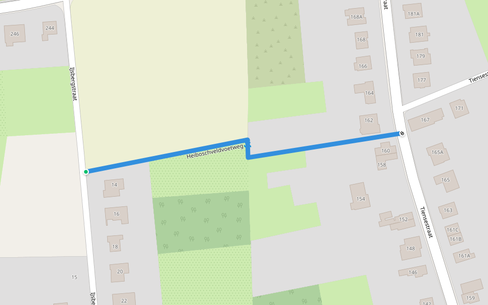 Heiboschveldvoetweg walking route map in Scherpenheuvel-Zichem