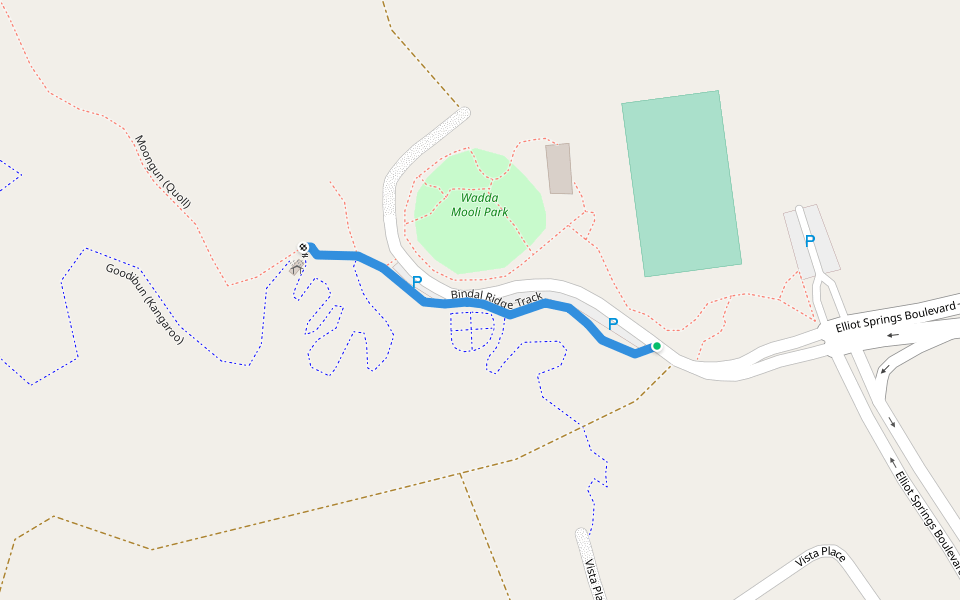 Bindal Ridge Track walking route map in Julago