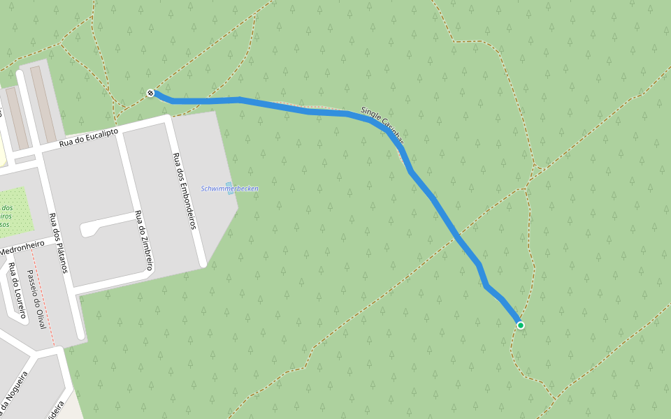 Single Casinhas walking route map in Sines