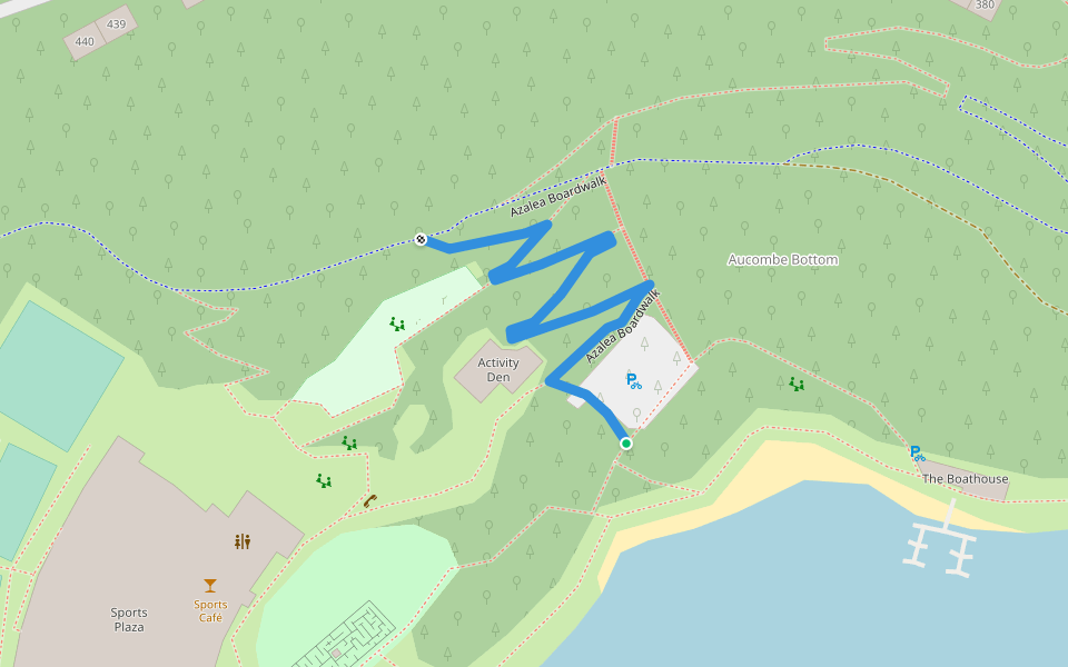 Azalea Boardwalk walking route map in Crockerton