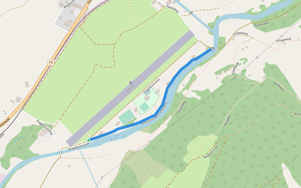 Romantischer Fischerweg walking route map in Goms