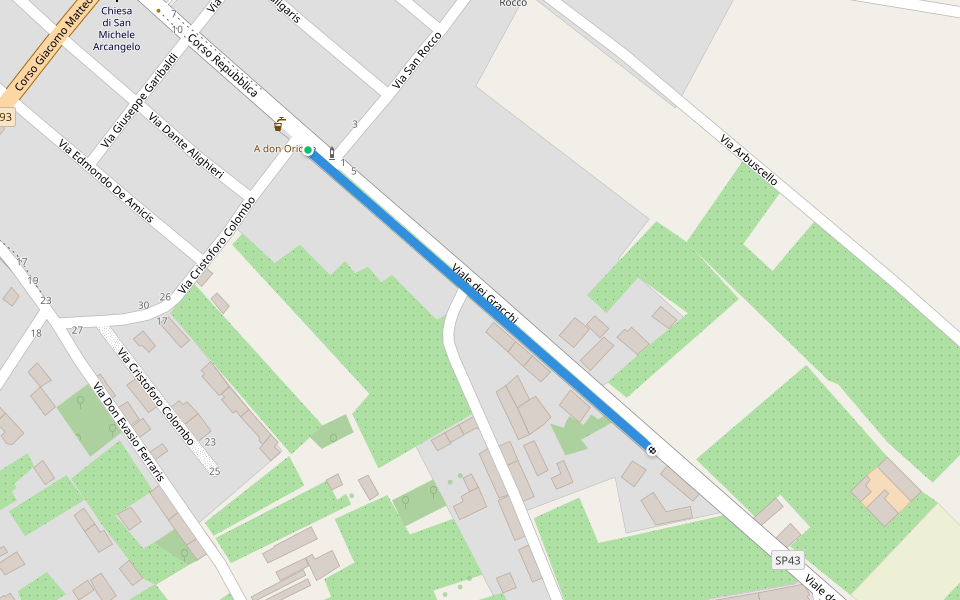 Viale dei Gracchi walking route map in Borgo d'Ale