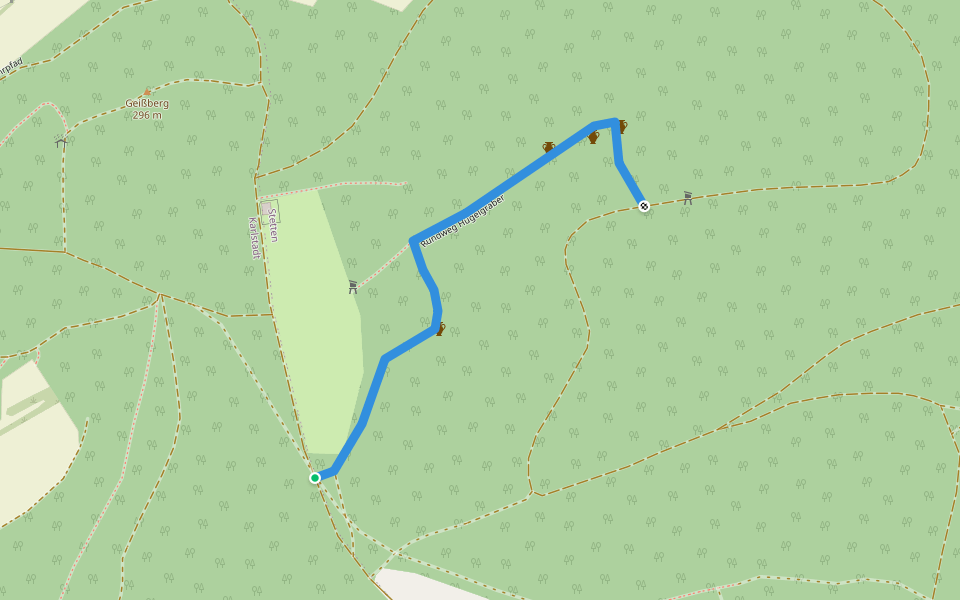Rundweg Hügelgräber walking route map in Karlstadt