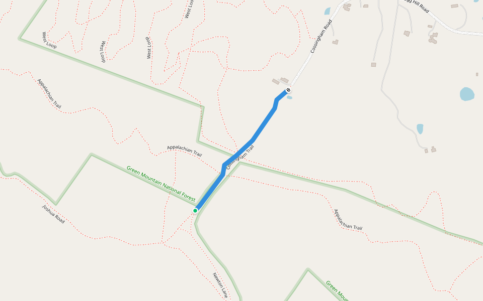 Cossingham Road walking route map in Norwich