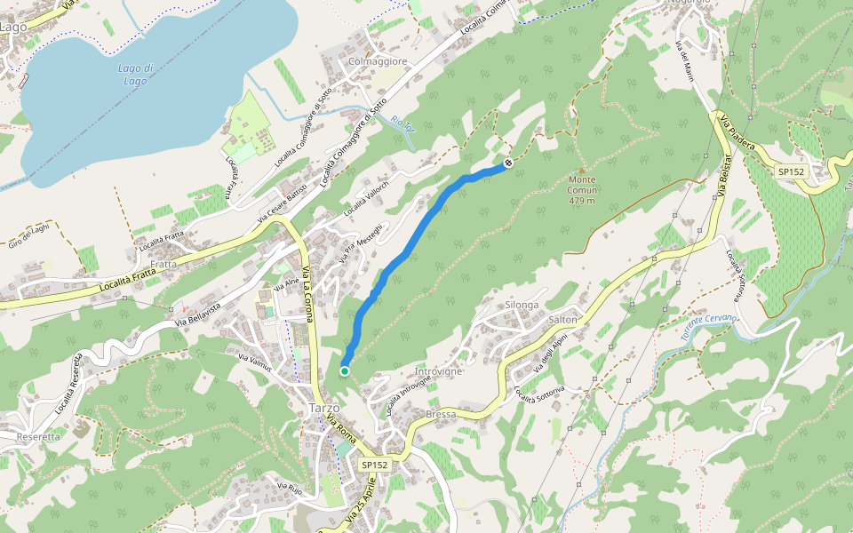 1051a walking route map in Tarzo