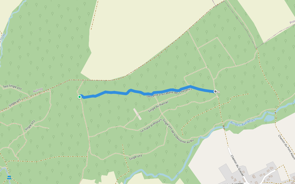 Descente à la cabane des Chasseurs walking route map in Boissy-le-Châtel