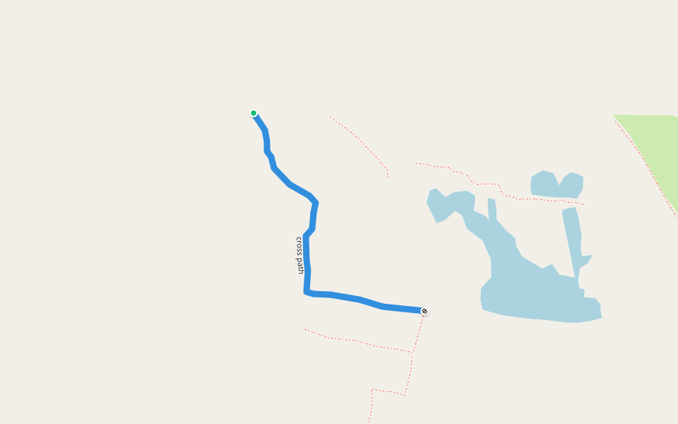 cross path walking route map in Basahi