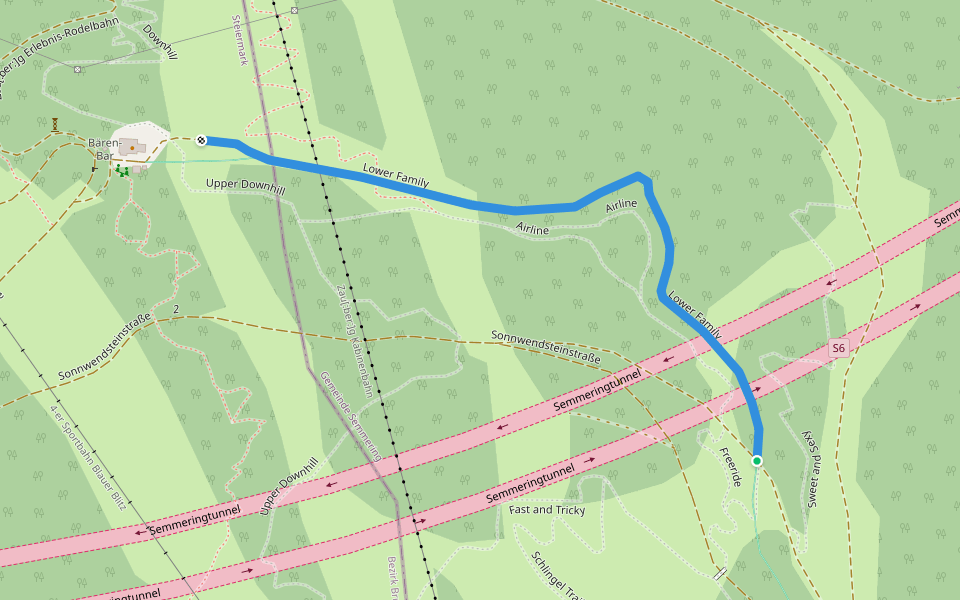 Lower Family walking route map in Semmering-Kurort