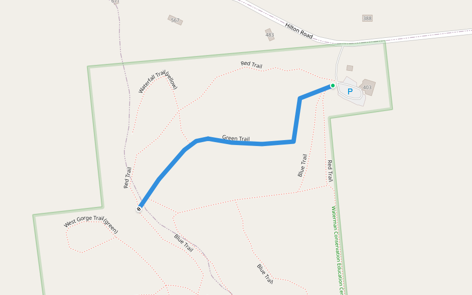 Green Trail walking route map in Apalachin