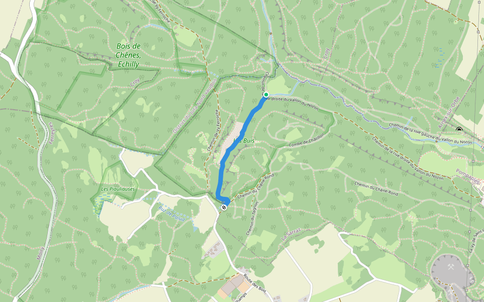 Sentier d'Engens walking route map in La Sarraz