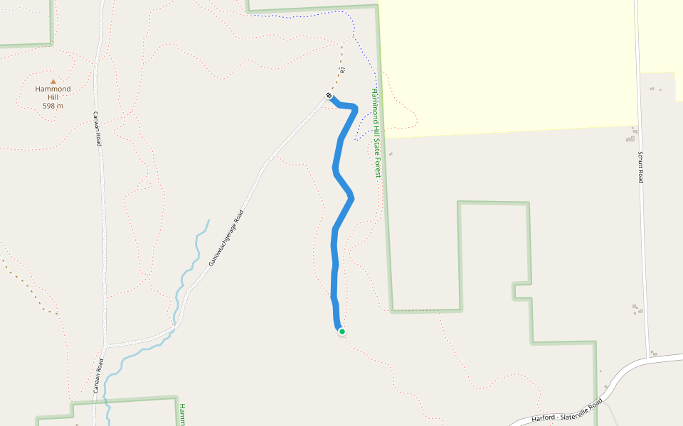 R1 walking route map in Dryden