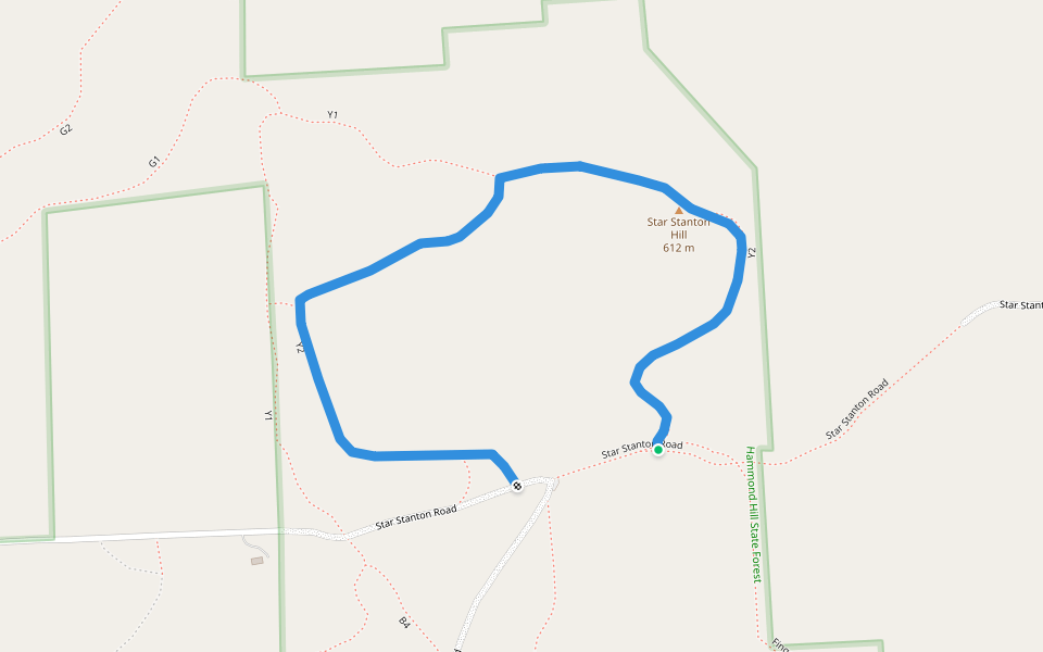 Y2 walking route map in Dryden