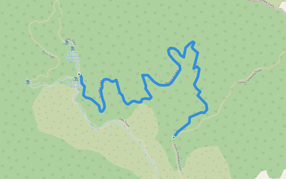 Botanical Track walking route map in Mangawhai