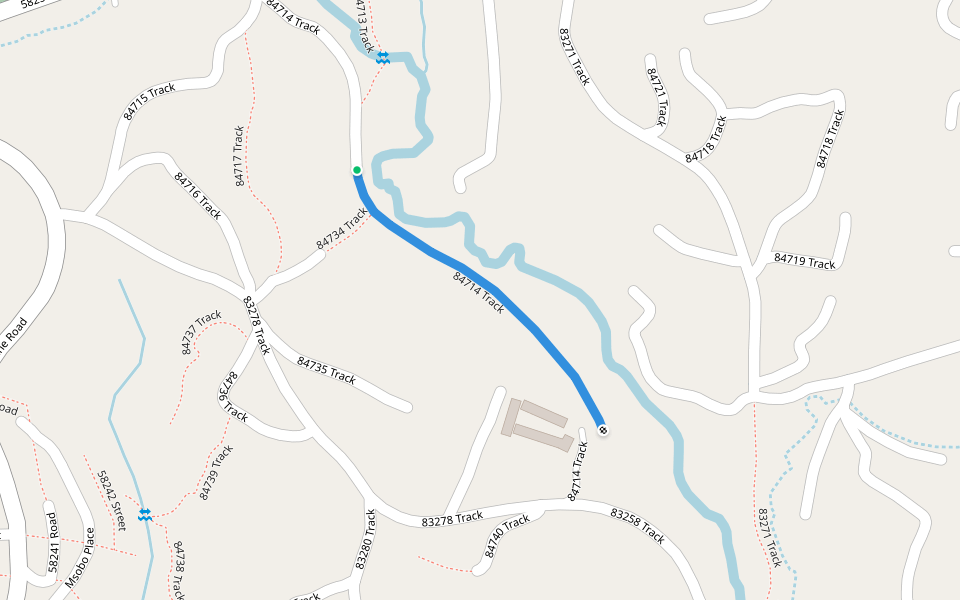 84714 Track walking route map in Golokodo-Ensimbini