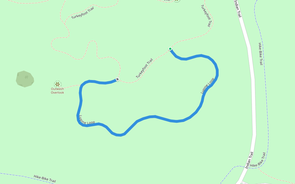 Lupine Loop walking route map in Village of Clarkston