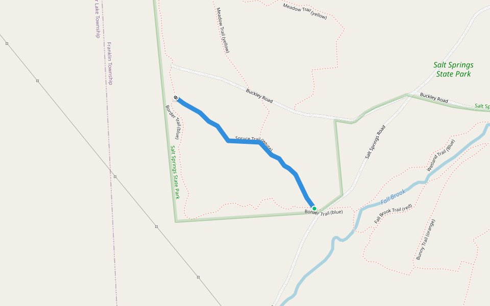 Spruce Trail (White) walking route map in Montrose