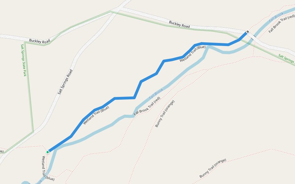 Wetland Trail (Blue) walking route map in Montrose