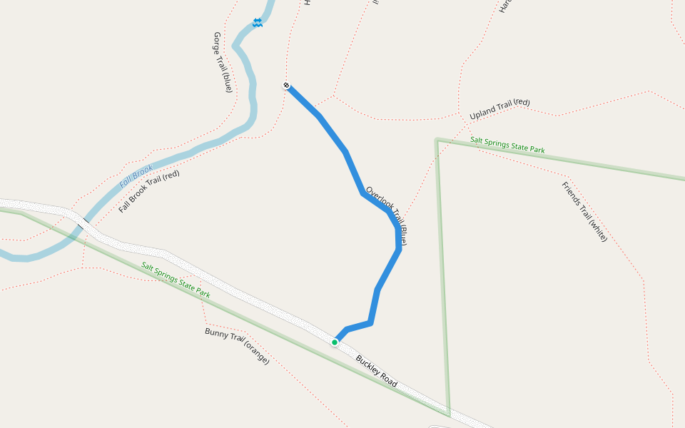 Overlook Trail (Blue) walking route map in Montrose