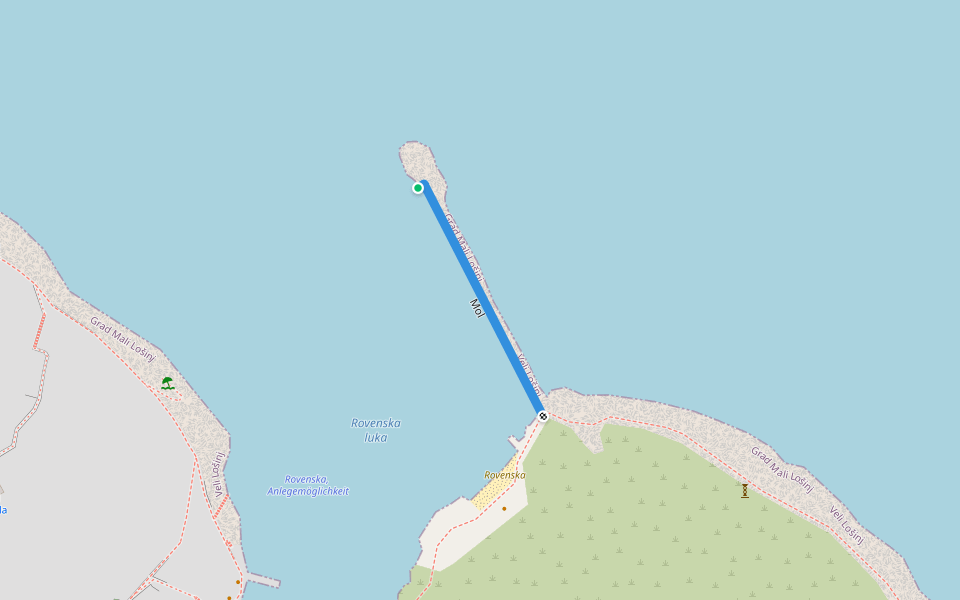 Mol walking route map in Veli Lošinj