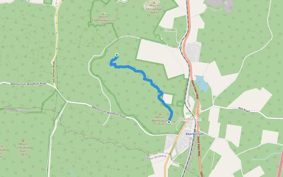 Yul-yan-man Track walking route map in Beerburrum