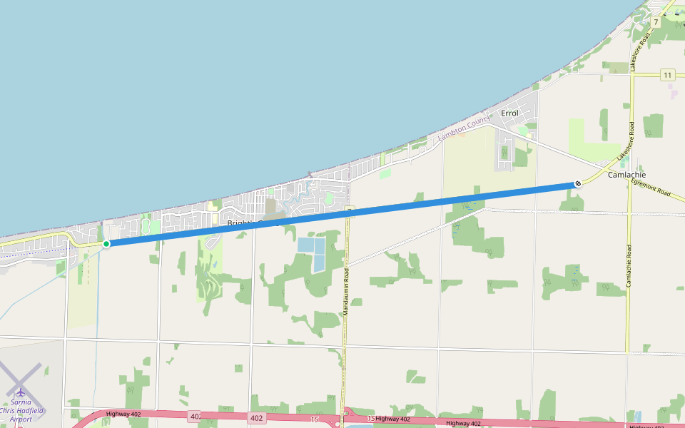Howard Watson Trail walking route map in Sarnia