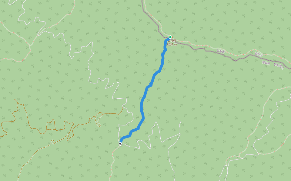 구룡산~시루봉 등산로 walking route map in Yeongwol-gun