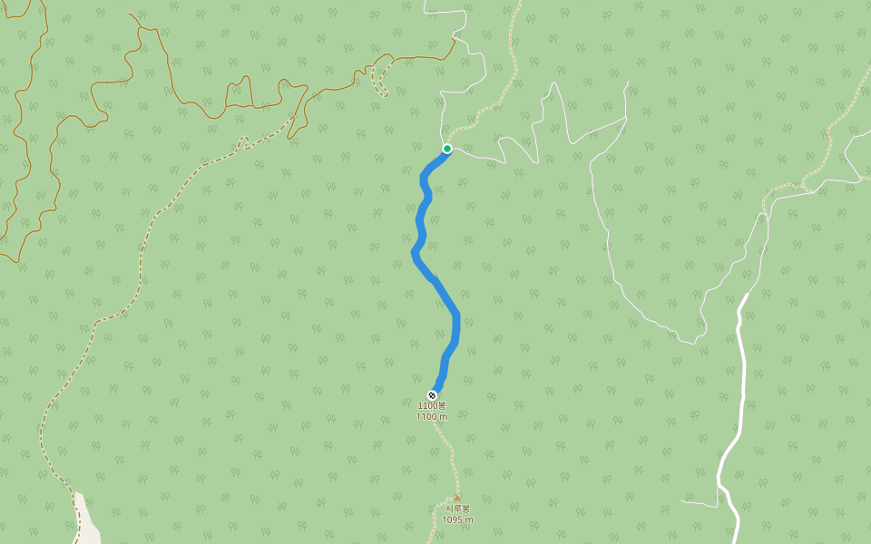 시루봉~구룡산 등산로 walking route map in Bonghwa-gun