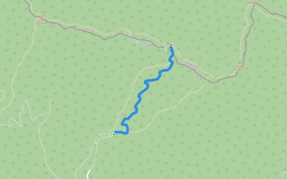 신선봉 등산로 walking route map in Bonghwa-gun