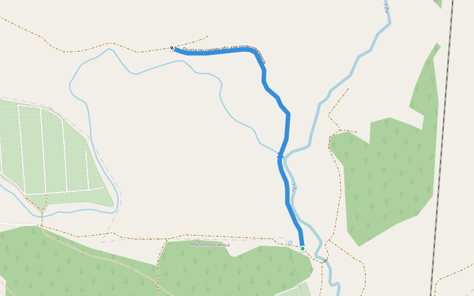 Проїзд по сухому або для позяшляховиків walking route map in Chepeli