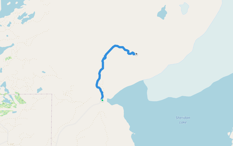 Sheridan Mountain Trail walking route map in Cordova