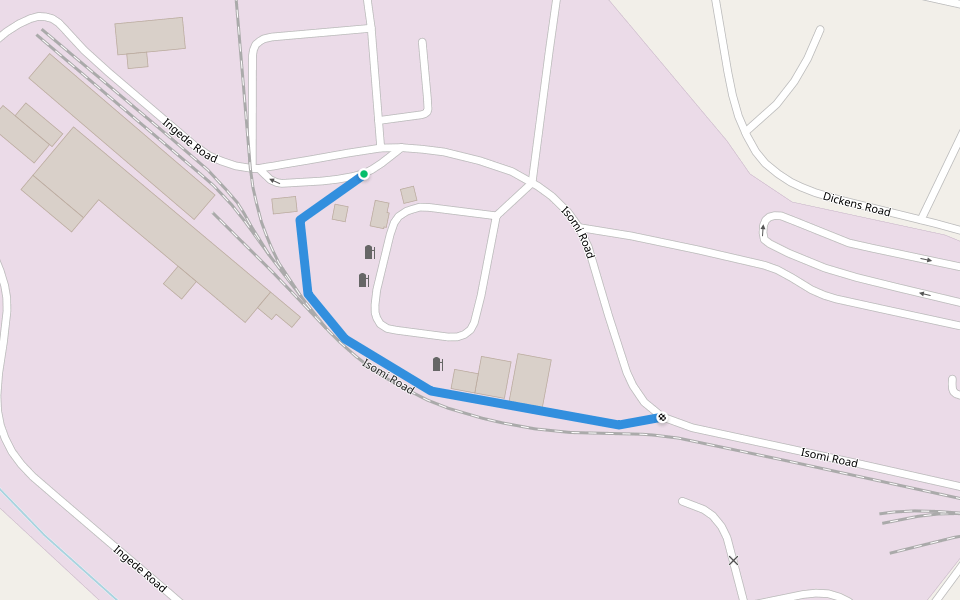 Isomi Road walking route map in eManzimtoti