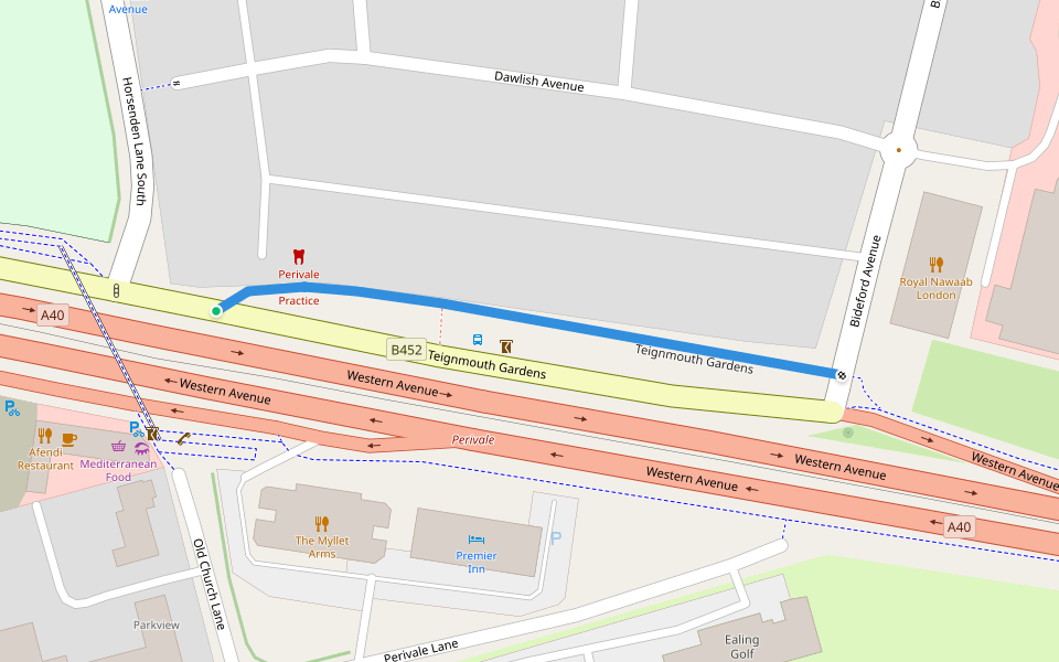 Teignmouth Gardens Walking And Running Trail Perivale, England Pacer