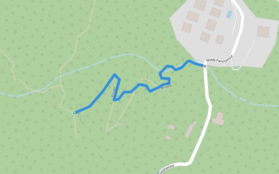 Private walking route map in Rancone